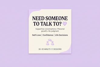 provide a safe space to talk, vent, and share your thoughts