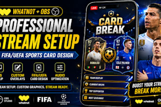 setup and design custom FIFA uefa football soccer cards for whatnot