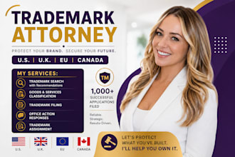 be your US trademark attorney registration, and patent filling