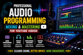 do audio programming, mixing, mastering for your youtube videos
