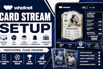 set up your whatnot FIFA football and sports card livestream