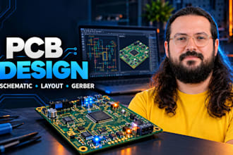 develop custom pcb design, circuit schematic and pcb layout for iot projects