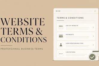 draft professional website terms and conditions for your business