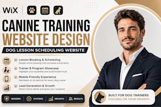 build wix canine training website dog lesson scheduling website