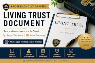 draft your last will and testament document and estate planning documents