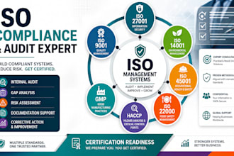 provide iso 27001, 9001, 14001, 45001, 22000, haccp and gmp support and audit