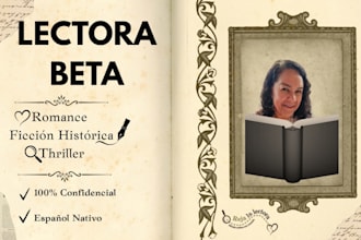 be your beta reader romance, thriller or historical fiction