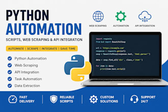 develop python automation script web scraping and api integration