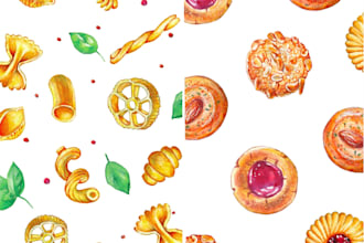 create seamless watercolor pattern
