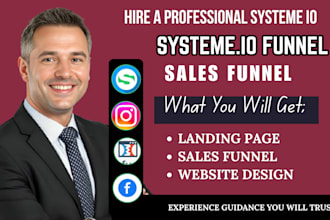 build systeme io website systeme io landing page systeme io sales funnel