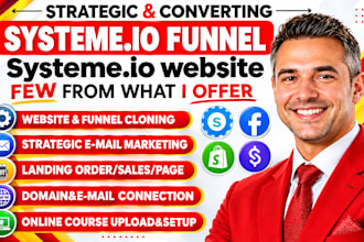 build systeme io website systeme io landing page systeme io sales funnel