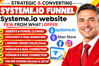 build systeme io website systeme io landing page systeme io sales funnel