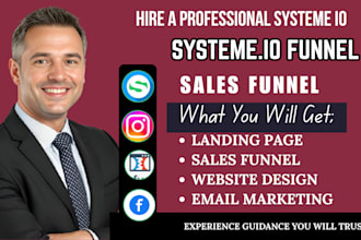 build systeme io website systeme io landing page systeme io sales funnel