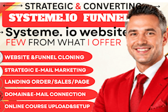 build systeme io website systeme io landing page systeme io sales funnel