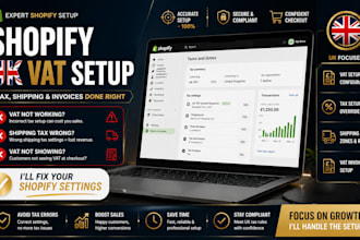 setup shopify UK vat tax and shipping settings