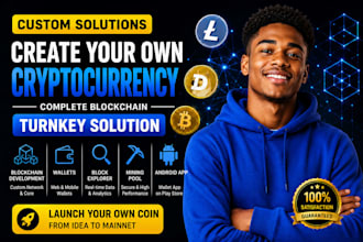 be your blockchain developer, smart contract, ethreum, for custom cryptocurrency