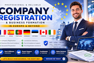 do eu company registration in canada, ireland, france with eu nominee director