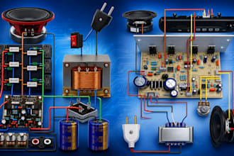 analog audio pcb design for guitar effects,mic preamp,amplifier and audio device