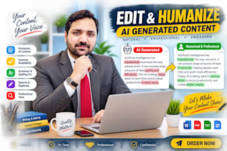humanize and professionally edit ai generated content