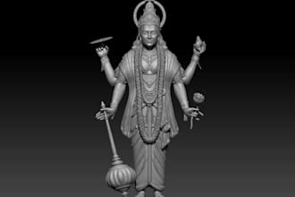 sculpt 3d religion figurines,sacred art,traditional statue,spiritual idols,stl