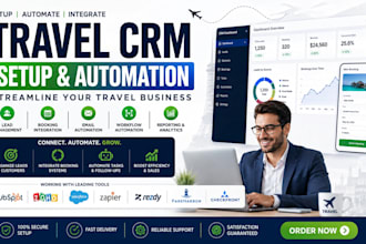 set up travel CRM, booking, automation and integrations for your business
