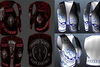 create fivem kuttes custom fivem clothing kuttes mc mc vest biker clothing