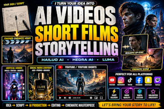make ai videos short films and storytelling using hailuo ai, hedra ai and luma