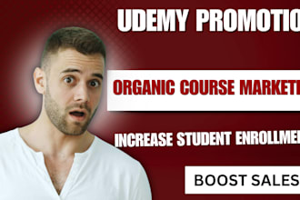 do organic udemy promotion and online course marketing