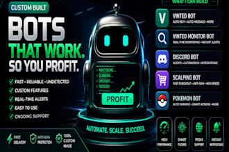 build vinted bot vinted monitor bot scalping bot pokemon bot vinted discord bot