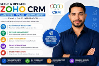 setup zoho CRM automation workflows pipeline lead management email integration