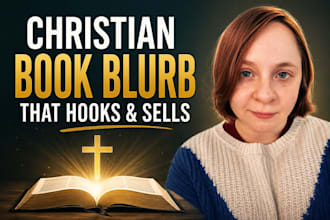 write your christian book blurb, back cover copy and book description