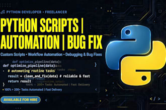 write python scripts, automation and fix python bugs