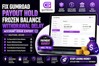 fix gumroad payout hold frozen balance withdrawal delay account issue expert