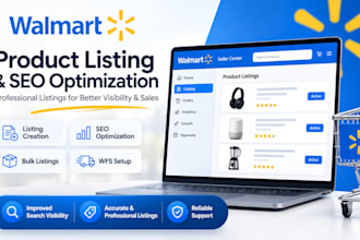 create and optimize walmart listings with SEO and wfs setup