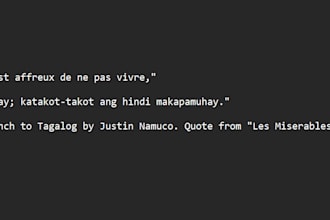 translate from french to tagalog and vice versa