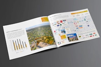 design land sales brochure, real estate development booklet, om, realtor flyer