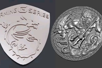 model 3d coin, crypto coin challenge coin, bas relief, medallion for 3d printing
