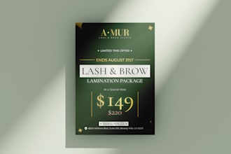 design premium pmu, beauty salon price list, menu and certificate