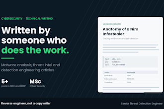 write cybersecurity related articles and blog posts