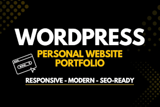 build a wordpress personal website or portfolio
