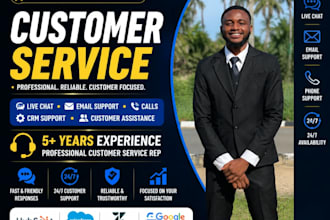 be professional customer service and customer support
