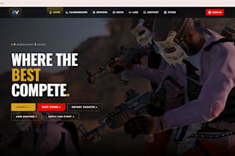 create a custom website for the game rust