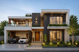 do 3d exterior design and realistic 3d rendering for house