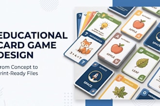 design educational card games, learning cards and printable decks