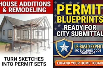 draw addition blueprints and remodeling plans 4 city permit
