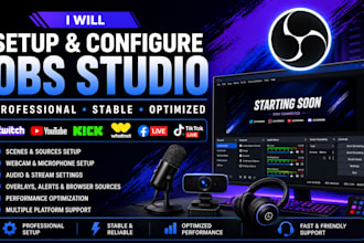 setup and configure professional obs studio for live streaming