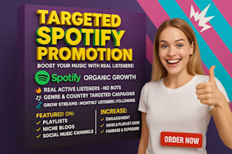 do organic spotify music promotion to active music listeners