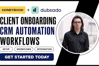 setup honeybook dubsado crm client onboarding workflow automation
