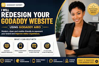 redesign your godaddy website using godaddy airo ai