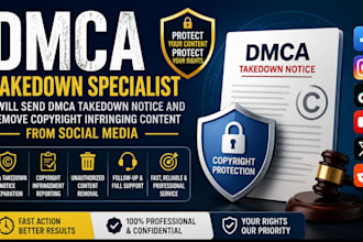 takedown copyright content from social media